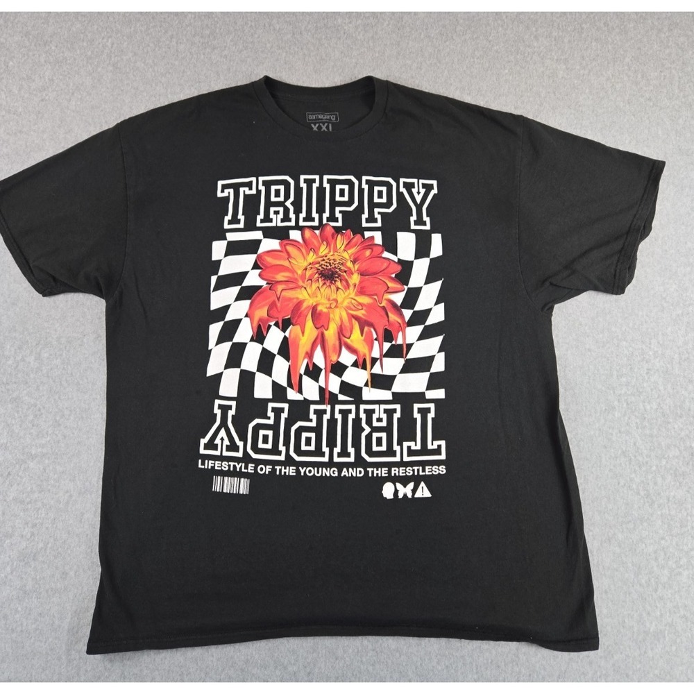 Same Gang T-Shirt Mens Size 2X Crew Neck Short Sleeve Trippy Graphic Print